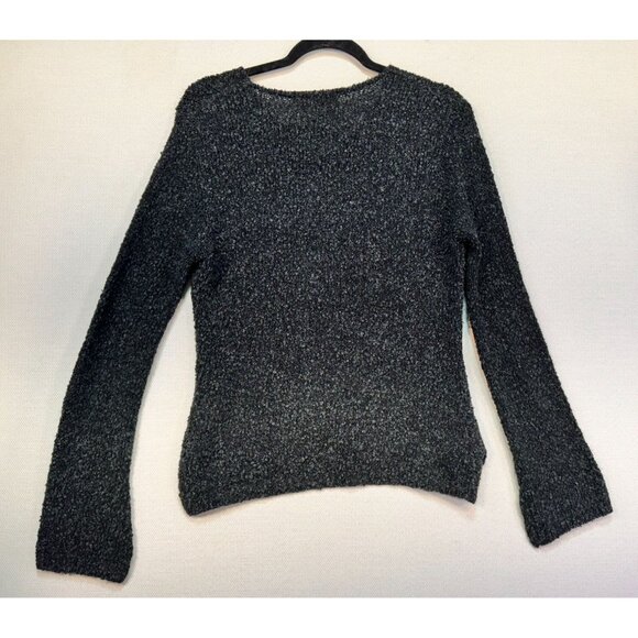 Cotton Emporium Womens Long Sleeve Knit Sweater Large Dark Gray - Picture 8 of 10